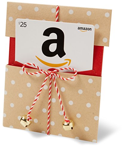 Amazon.com  Gift Card in a Kraft Paper Reveal with Jingle Bells