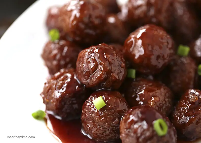 The easiest party appetizer ever!  only 3 ingredients to make these meatballs in your crockpot!