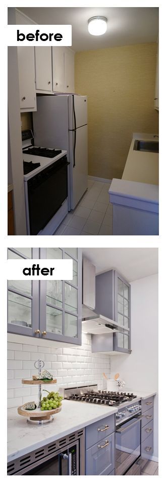 Small Kitchen DIY Ideas - Before & After Remodel Pictures of Tiny ...