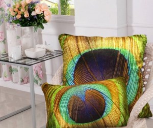 Peacock decor ideas and decorative peacock pillows - LOVE these peacock throw pillows