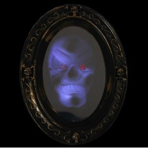 Motion Activated Haunted Mirror with Creepy Sound - Luminous Portrait Halloween Prop Decoration