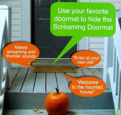 1 X Pressure Sensitive SCREAMING DOORMAT Halloween Decoration BATTERY OPERATED (Just Place It Under Your Doormat)