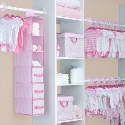 Delta - 48-Piece Nursery Storage Set, Barely Pink