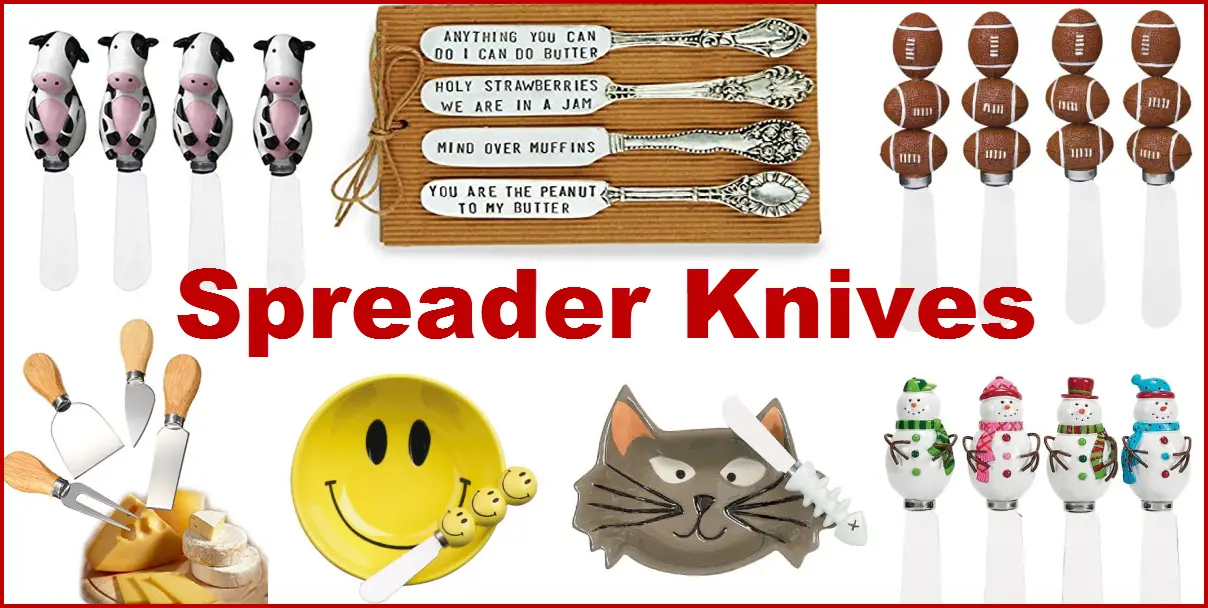 Butter Spreaders Cheese Knife Sets - Unique and fun for all holidays, parties, and more.  Great gift idea.