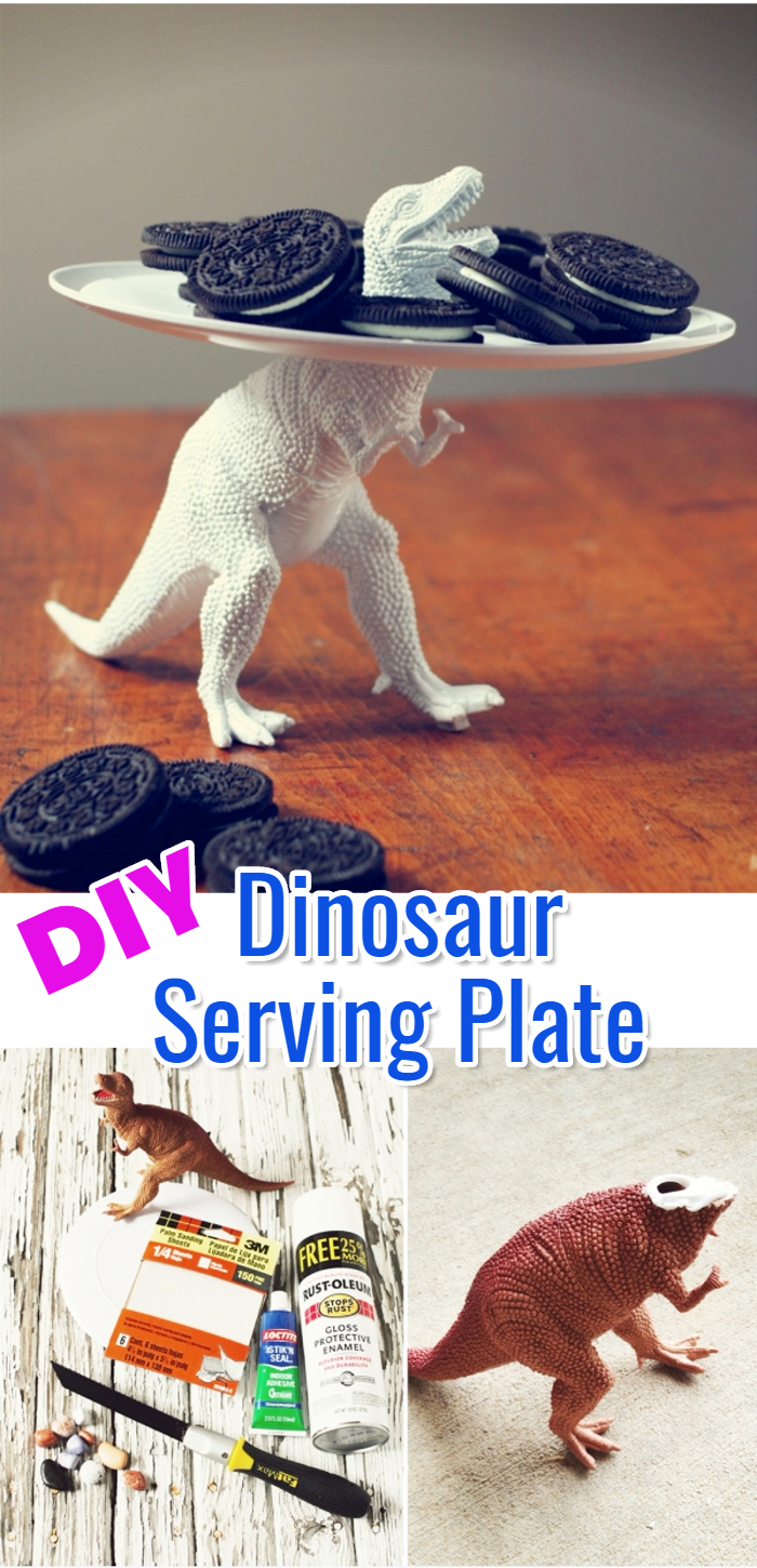 DIY dinosaur plate for kids - fun and easy craft to make with kids and FOR kids!