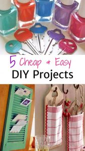 Cheap and EASY DIY projects for the home (make great homemade gifts too!) These DIY ideas are simple and super cheap to do. The DIY idea with old toilet paper rolls is BRILLIANT! Who knew those old cardboard rolls could be useful?!!?