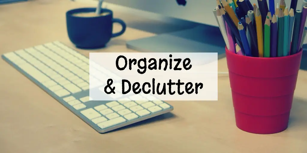 Organization tips from Involvery to delutter and organize your life.