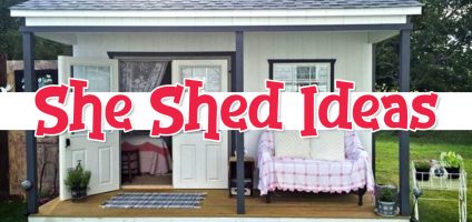 She Shed Ideas Inside & Out Pictures- Backyard Offices & Craftrooms