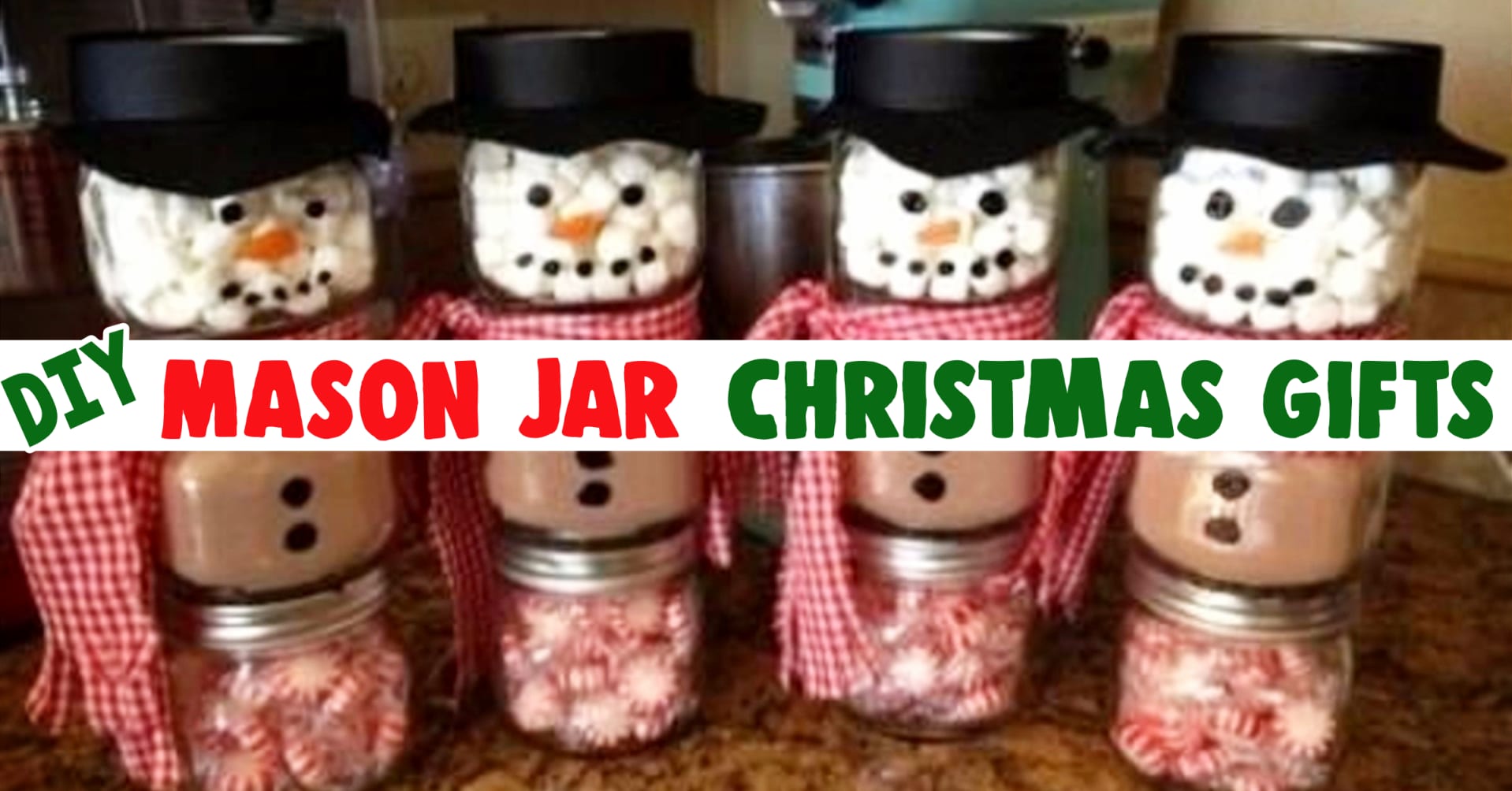 Mason Jar Christmas Gifts and Crafts - Easy Mason Jar Christmas Gift Ideas for Homemade Holiday Gifts for Neighbors, teachers, friends, co-workers and family. Easy DIY Christmas mason jars and Christmas mason jar decorating ideas - how to decorate mason jars for Christmas gifts - DIY Mason Jar Gifts and Cute Mason Jar Ideas For Christmas Presents
