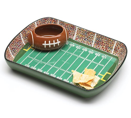 Football party dip bowl - lots of easy ranch dip recipes on this page too!