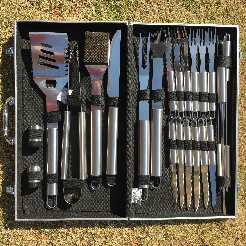 This set of grill tools is THE best - best quality and best value.  We love this grill tool set!