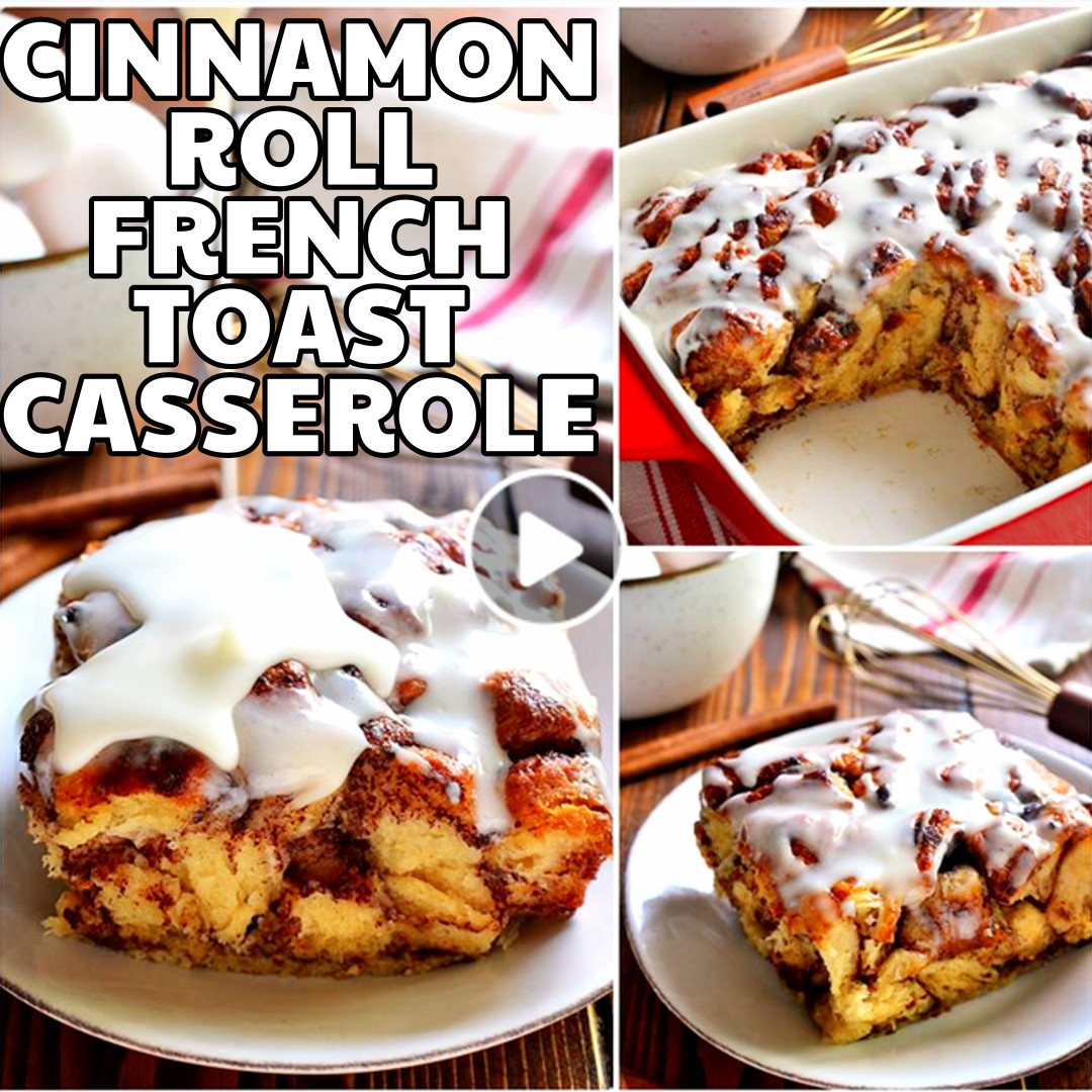 This CINNAMON ROLL FRENCH TOAST CASSEROLE is one of our favorite breakfast recipes!!
