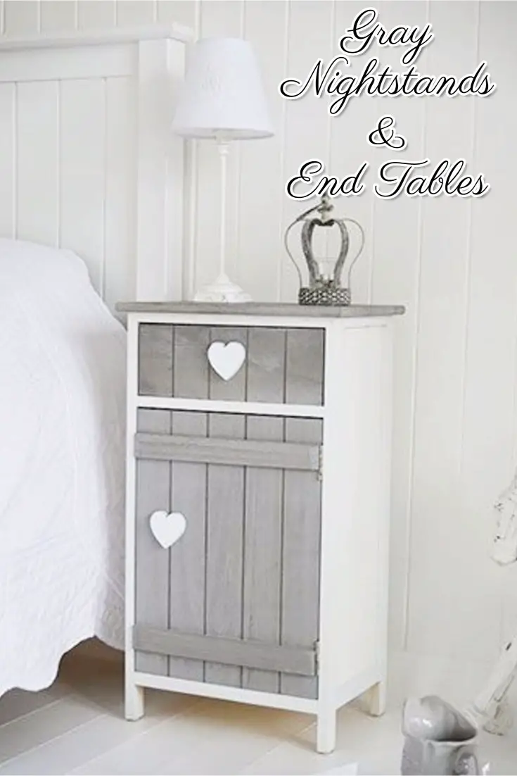 See 18+ GORGEOUS Gray accent tables, end tables and nightstands that we LOVE!