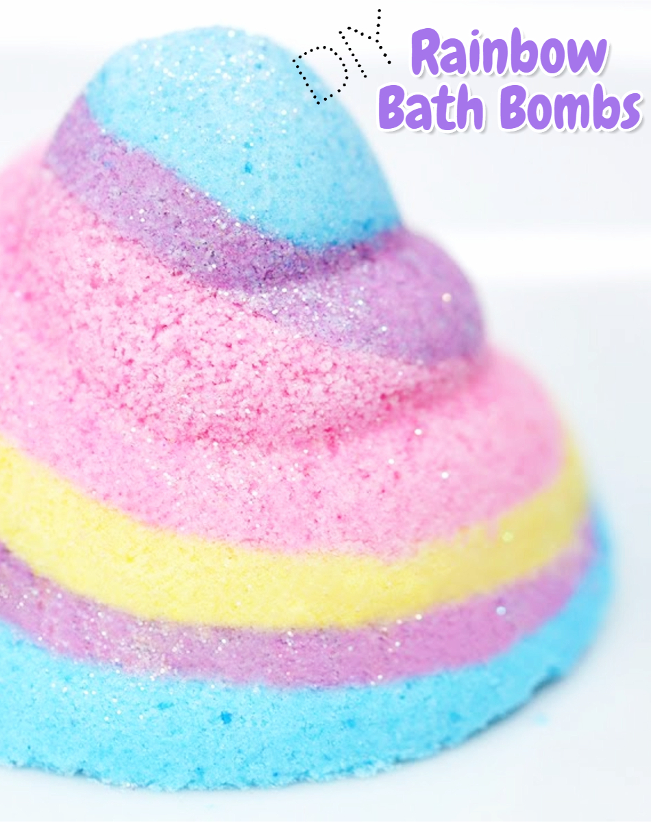 DIY Rainbow Bath Bombs