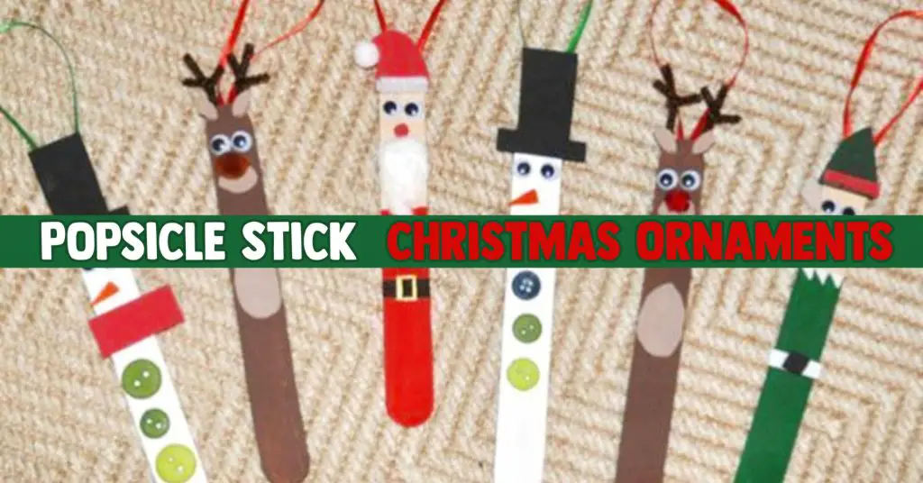 DIY Christmas Crafts For Kids To Make - easy and fun Christmas Craft for Kids - popsicle stick Christmas decorations and tree ornaments - Kids Christmas craft project ideas for school, church, handmade gifts or for fun