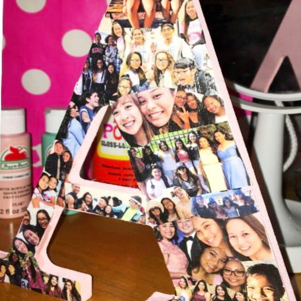 DIY Photo Letters - love all these ideas to make a picture collage on a wood letter