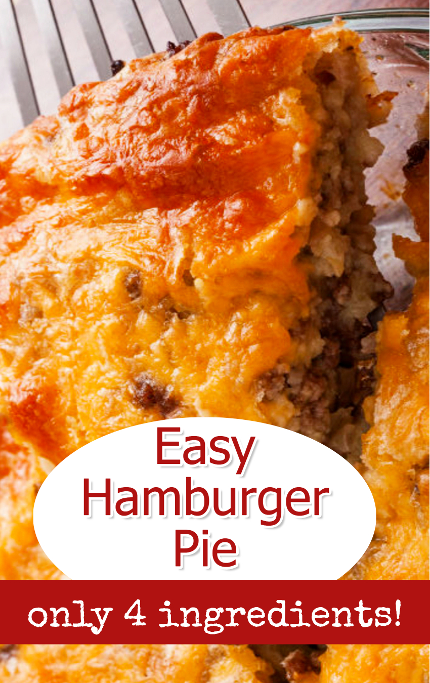 Easy recipes with few ingredients - easy hamburger pie recipe - easy, cheesy and DELICIOUS!