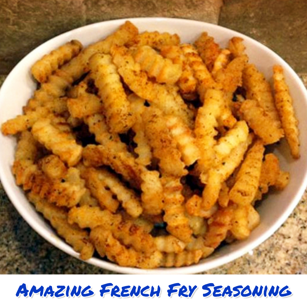 French fry seasoning - add flavor and spice to normal frozen french fries so they taste like restaurant french fries.  Copy cat recipe