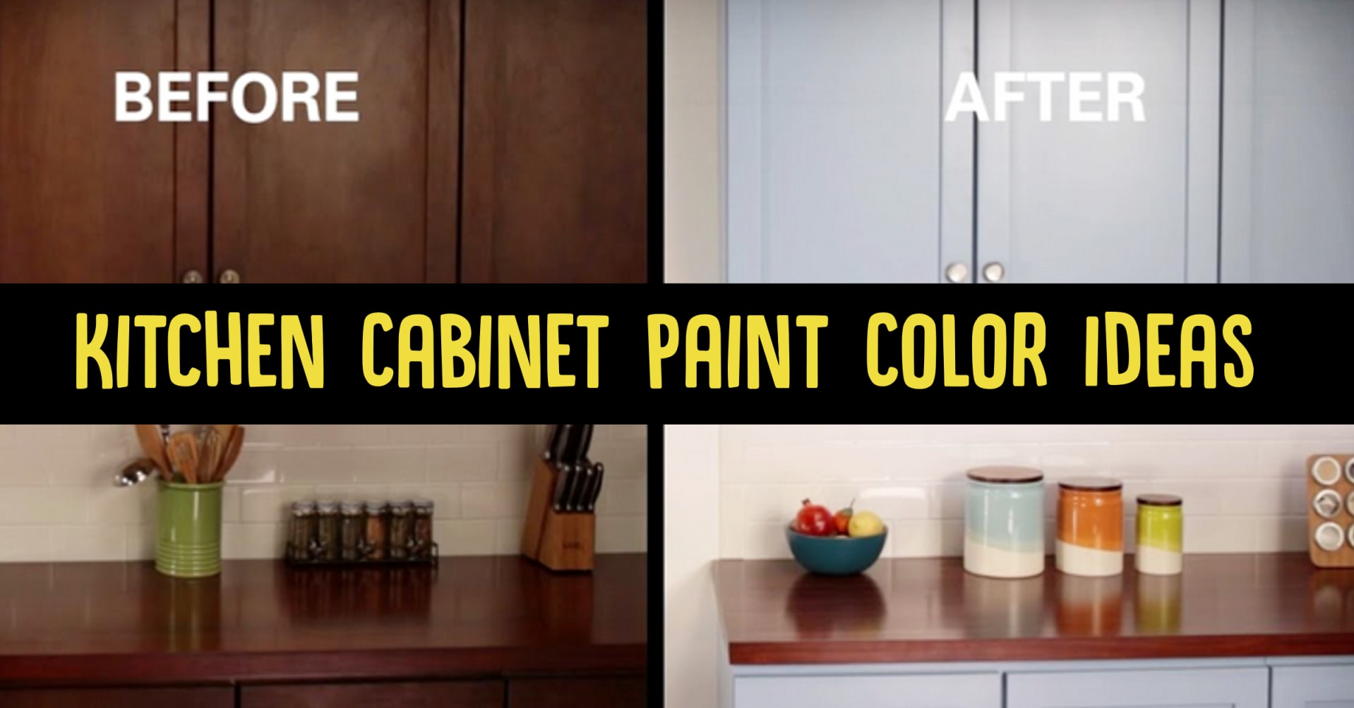 Painting Kitchen Cabinets Ideas Before and AFTER! Paint colors for kitchen cabinets - pictures - top paint colors and most popular painted cabinet colors this year