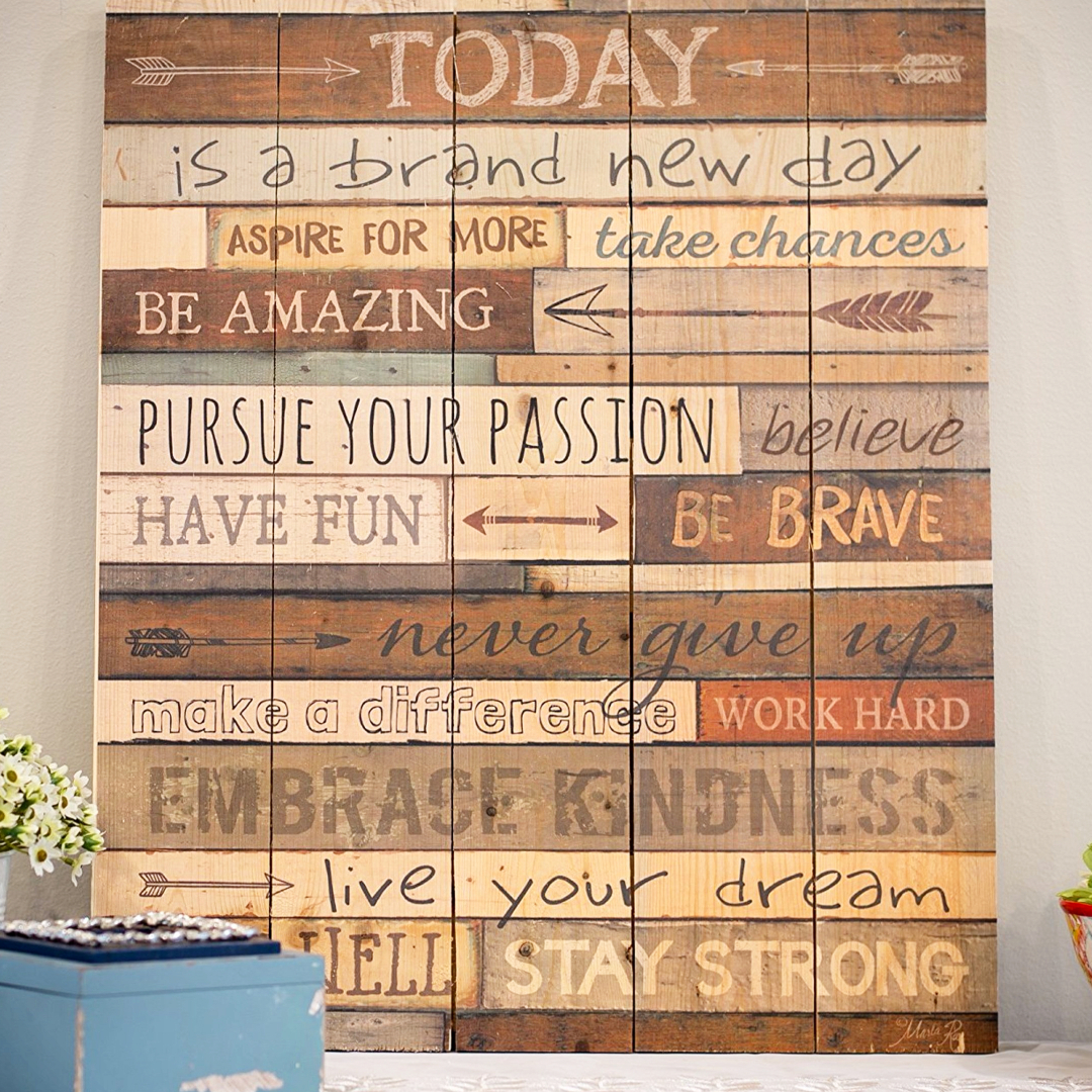 DIY wall decor for the home - pallet wall sign decoration ideas - love the saying painted on the pallet wood
