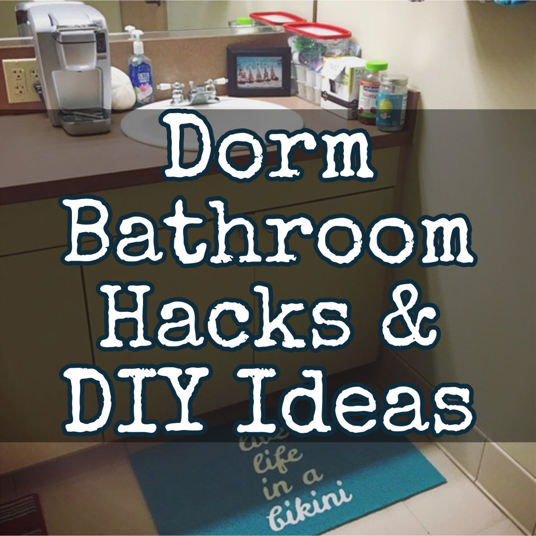 Dorm Bathroom Ideas with PICTURES - college bathroom decorating ideas, DIY dorm bathroom decor, cute dorm bathroom ideas, college bathroom essentials, dorm bathroom checklist and awesome DIY dorm bathroom hacks 