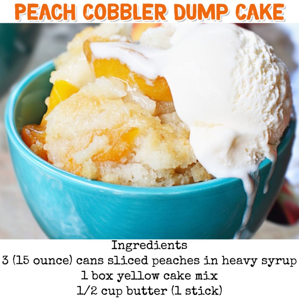 Dump Cake Recipes - Peach Cobbler Dump Cake Recipe #dumpcakerecipes #easydesserts #easyrecipes #dessertrecipes
