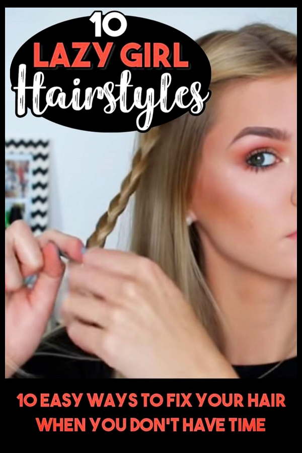 LAZY hairstyles! easy everyday hairstyles for long hair, medium length hair, and short hair too. These quick and easy lazy hairstyles and hair tutorials are perfect if you're running late, or feeling totally lazy - these 10 easy-peasy hairstyle ideas that can be done in minutes - or less!