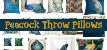 Peacock Throw Pillows – Fun Decorative Peacock Pillows To Add a POP of Color To Your Room