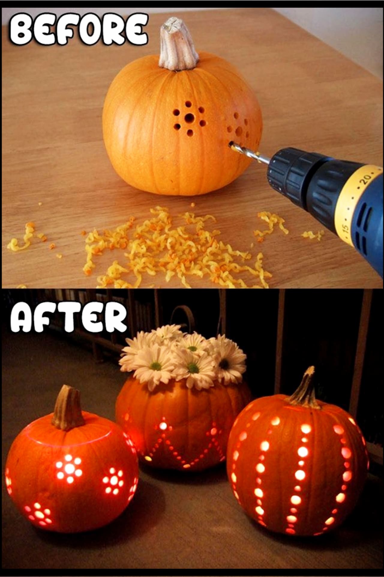 Pumpkin Decorating Ideas - creative ways to decorate pumpkins for Halloween, Thanksgiving or for Fall front porch decorating ideas