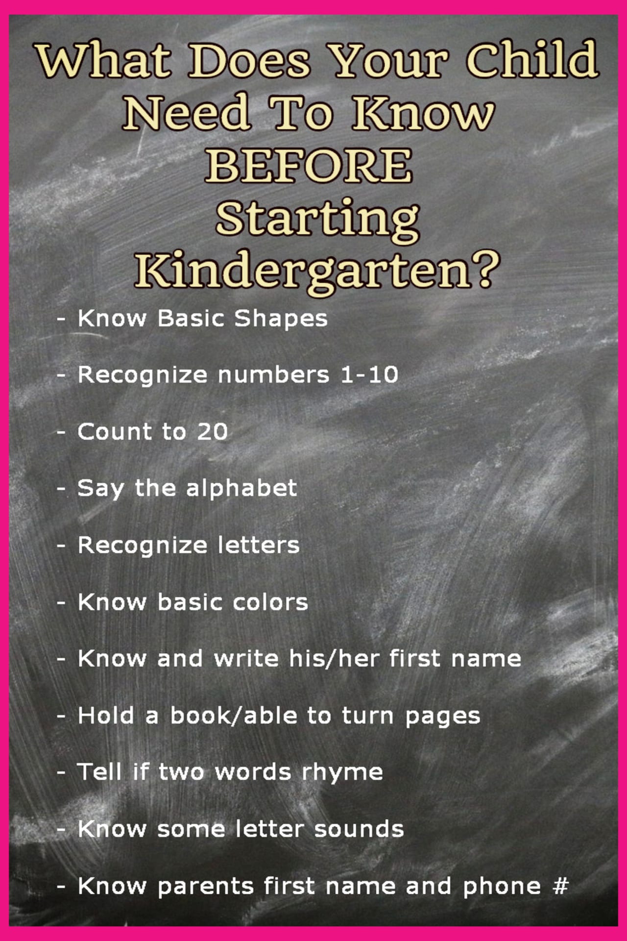 Getting Ready for Kindergarten Checklists!  Helpful kindergarten readiness worksheets, checklists, workbooks and kindergarten prep printables to help YOUR son or daughter get ready to start kindergarten.  This what kids NEED to know BEFORE starting kindergarten...
