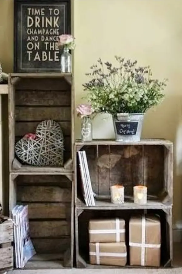 Simple Rustic Decorating Ideas with Old Wood Crates and Boxes - Easy DIY Rustic Home Decor Ideas on a Budget