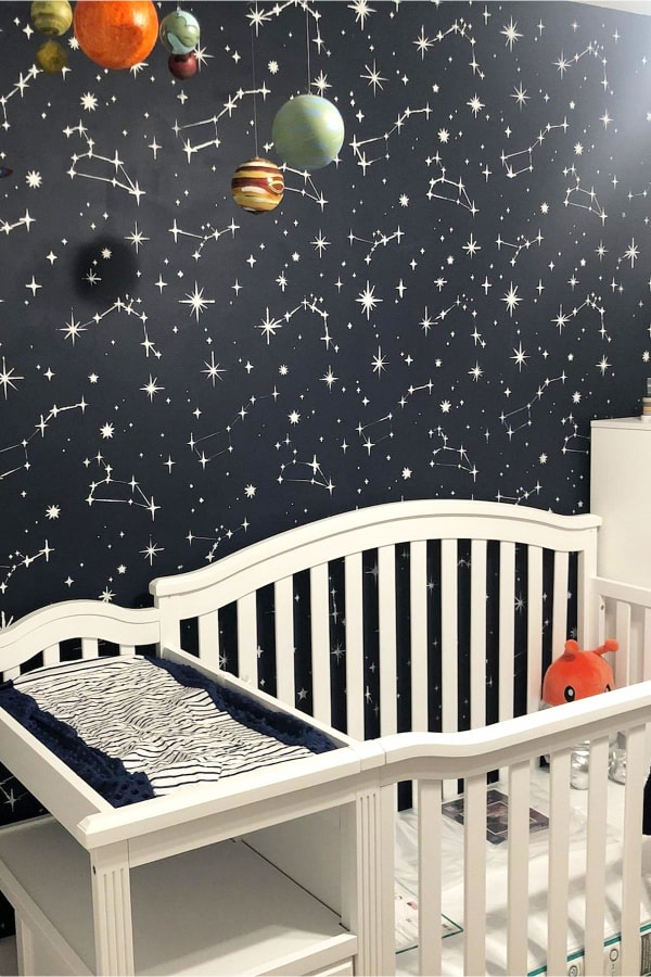 space themed nursery - boy or gender neutral baby nursery themes and decorating ideas