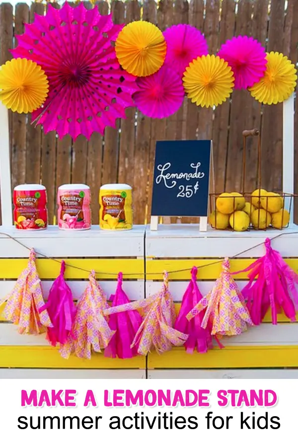 Summer Fun for Kids Ideas - make a Lemonade Stand!  See more summer crafts and activities on this page