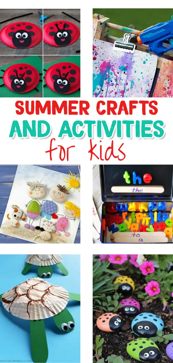 Summer crafts and activities for kids - LOTS of cute and easy ideas for the kids to do this summer