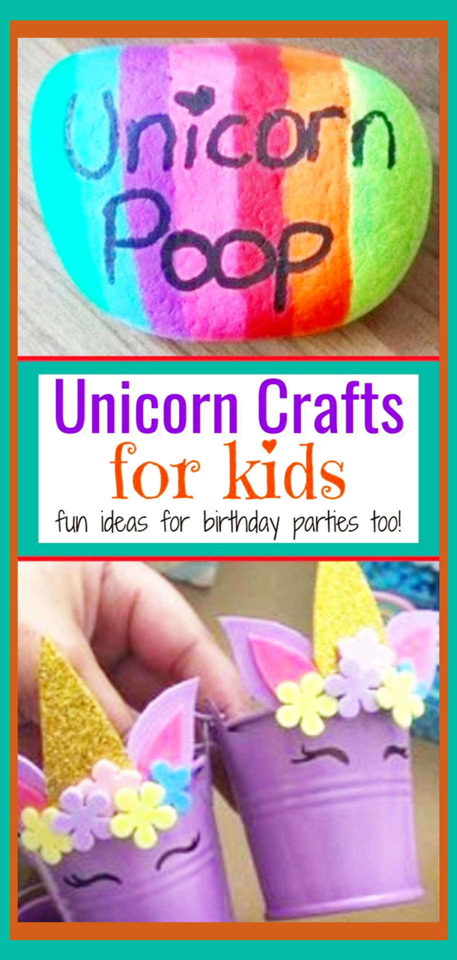 Unicorn birthday party ideas - DIY unicorn birthday party decorations, good bags and more unicorn crafts for kids