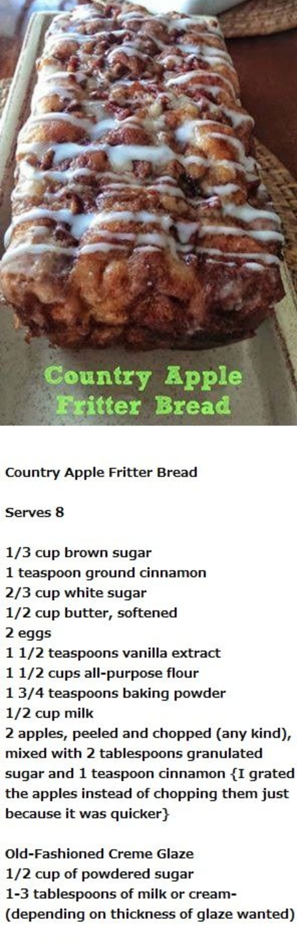 UNIQUE non-traditional Thanksgiving or Christmas dessert idea - this apple bread is OUTSTANDING and so delicious!  Also makes a great homemade gift or hostess gift and is GREAT when you have company to have out to snack on.