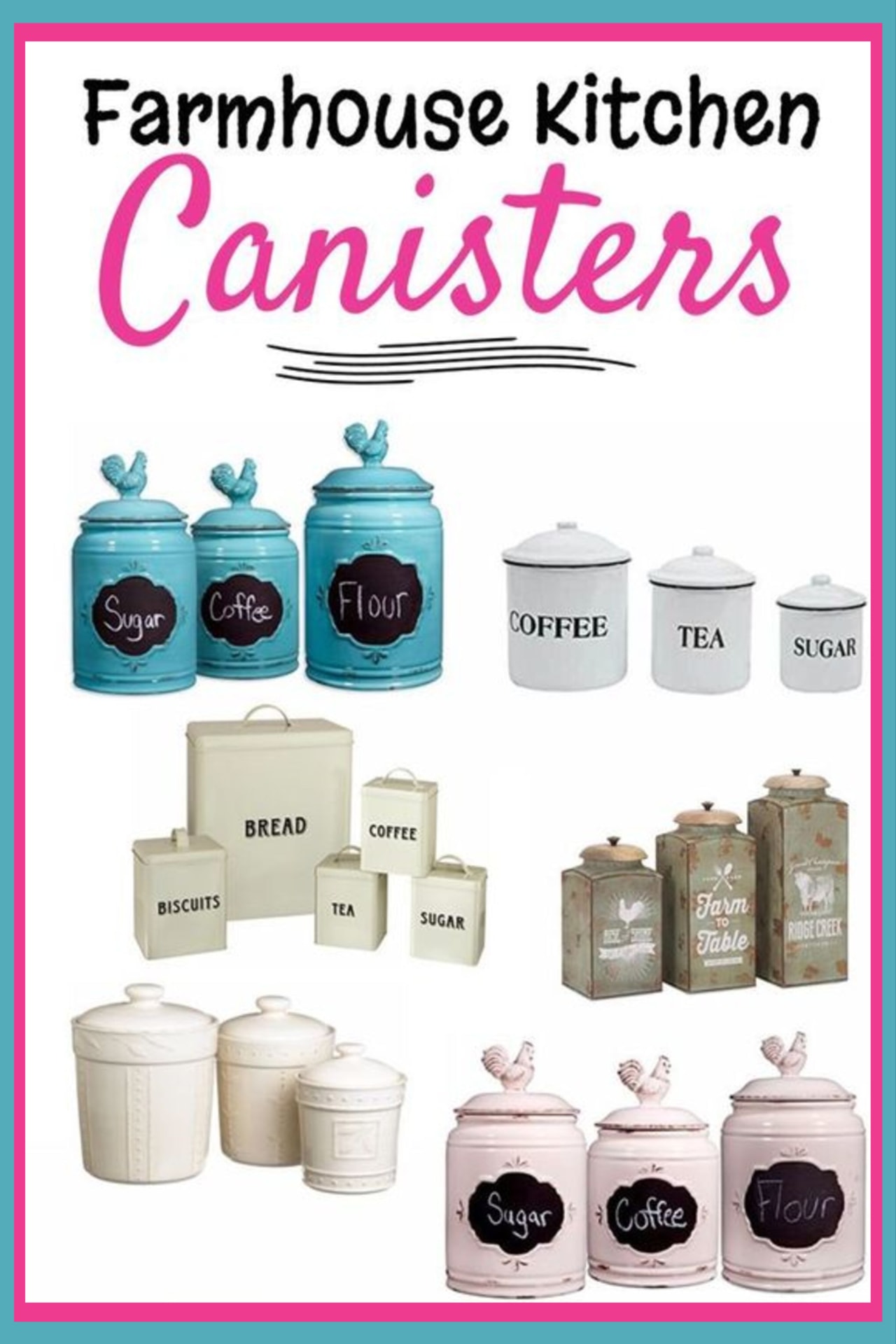 Country cottage kitchens - country cottage kitchen canisters for decorating your kitchen on a budget