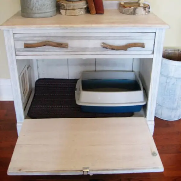 Repurposed dresser ideas - How to repurpose a dresser without drawers - where to put the cat litter box?  use an old dresser without drawers to hide the litter box
