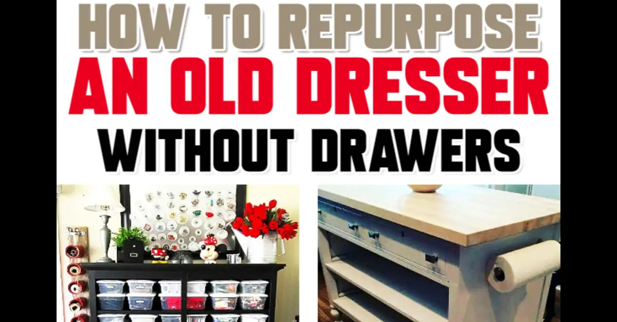 How To Repurpose a Dresser Without Drawers 9 DIY Dresser Makeover