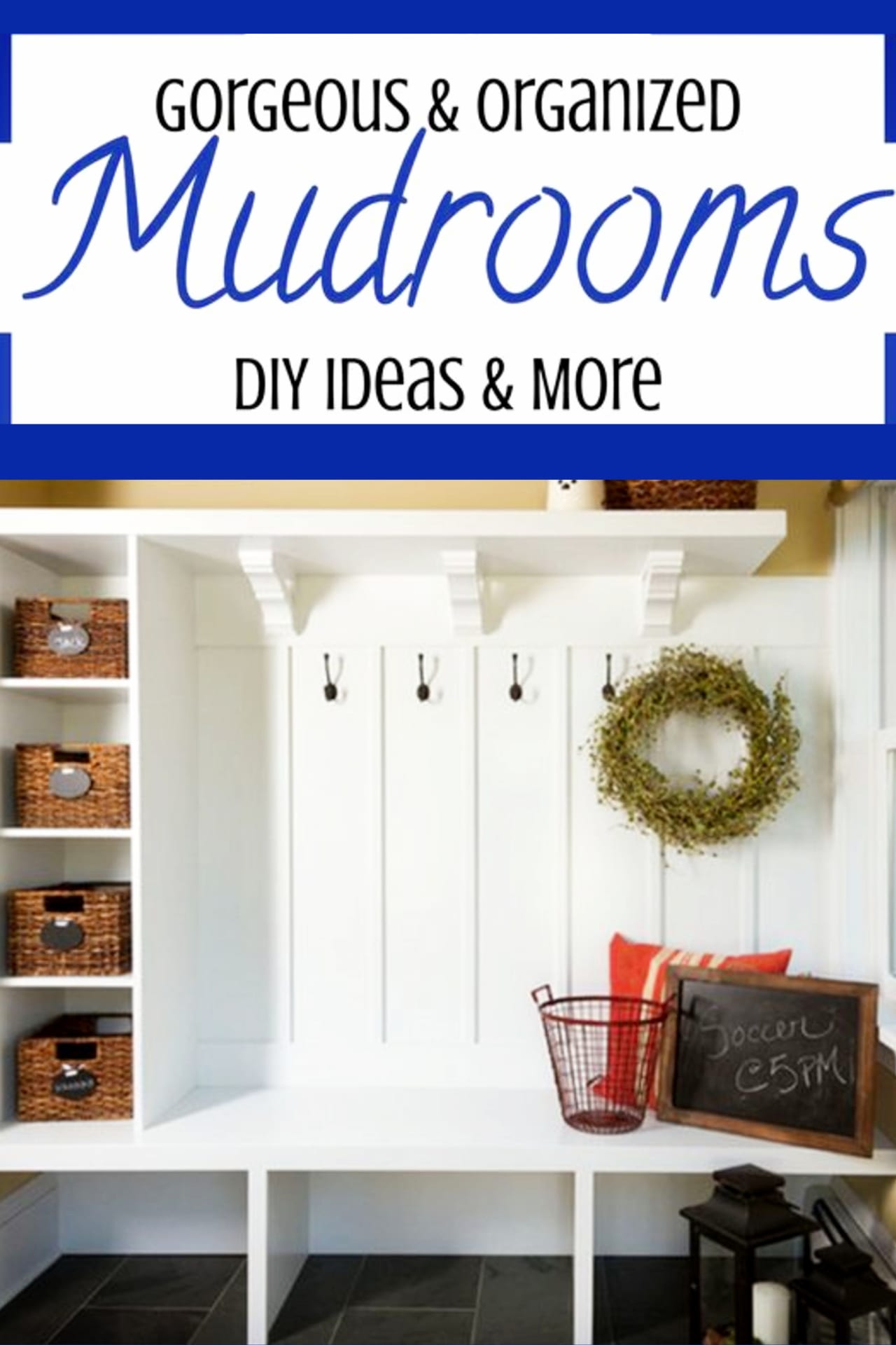 Mudroom Ideas - Rustic farmhouse DIY mudroom designs and mud rooms ideas we love… mudroom cubbies, cabinets, baskets, mudroom organization ideas and of course, mudroom benches, too. What great ideas for a mud room in your home.