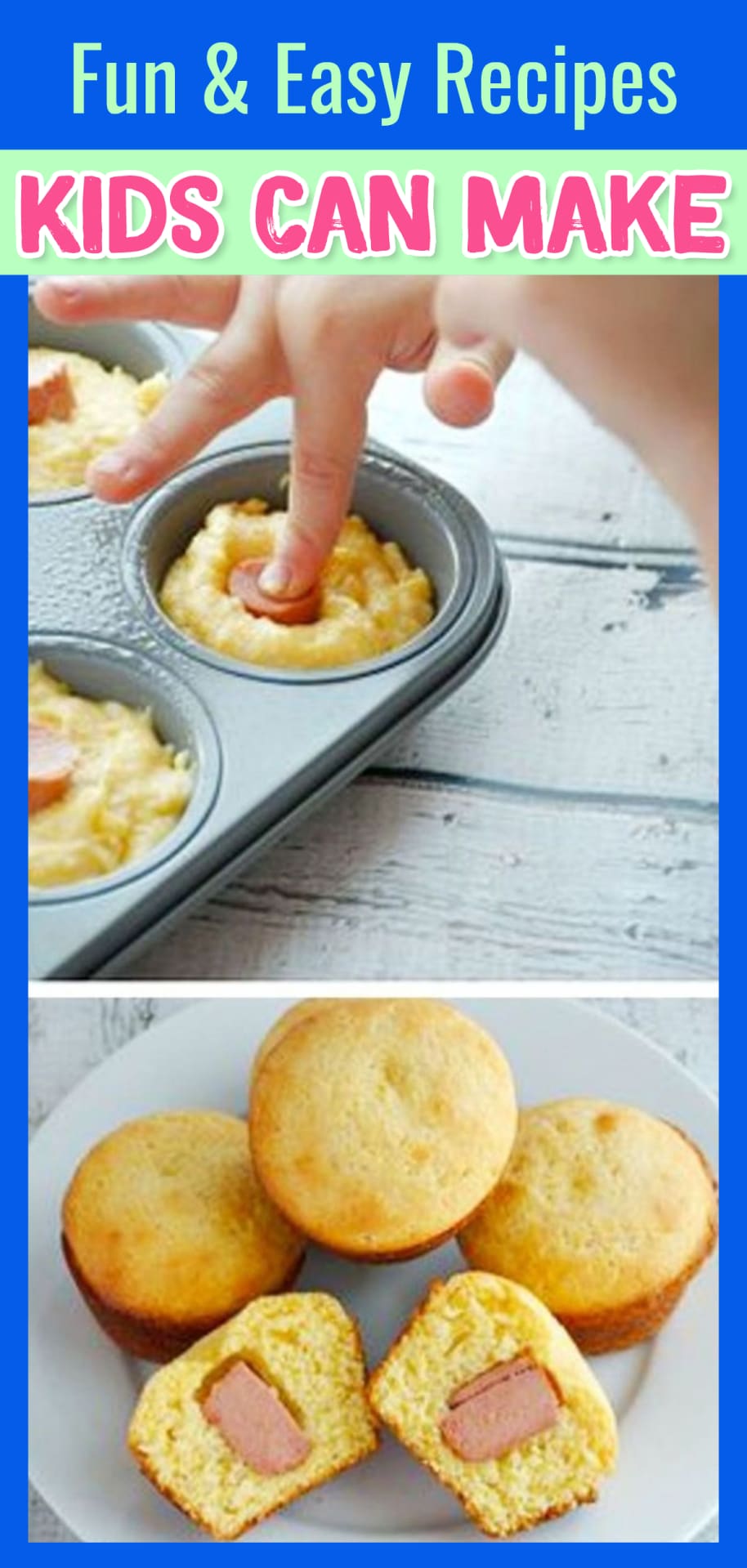 Fun and Easy Recipes For Kids To Make - simple recipes for kids for dinner, for dessert, for lunch, for breakfast, for weeknight meals and healthy after school snacks recipes for kids (even no bake recipe for kids to make! )