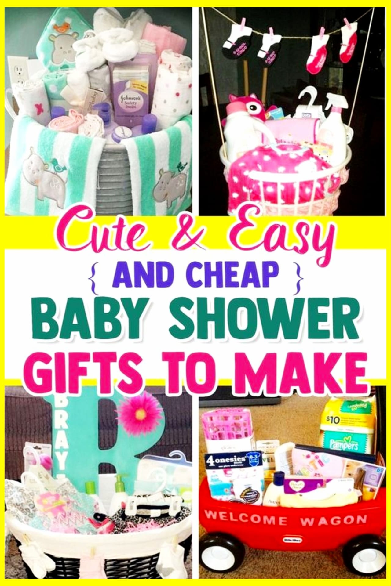 Baby Shower Gift ideas - cheap, easy and UNIQUE DIY baby shower gift ideas for girls, for boys AND for unknown gender