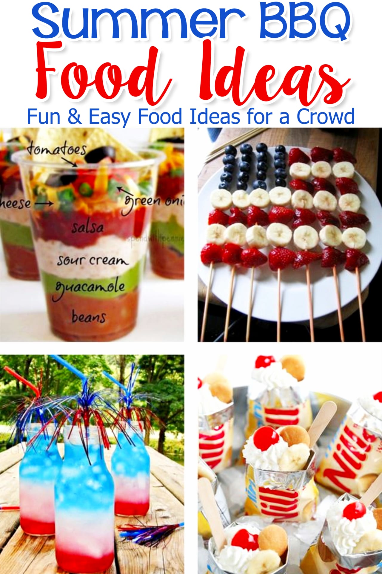 Summer BBQ Party Food Ideas for Entertaining a Crowd! Summer Neighborhood Block Party Food Ideas - simple and easy outdoor summer party food ideas for a crowd
