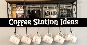 coffee station ideas for a farmhouse kitchen