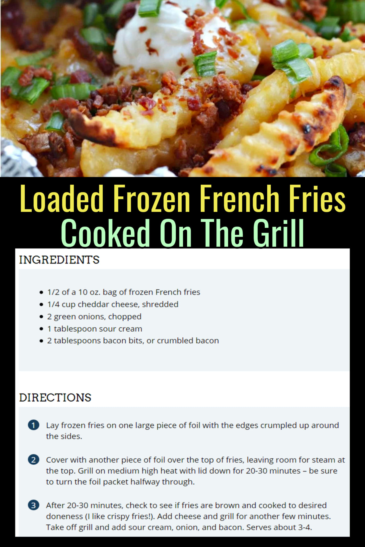 french fries on the grill recipe for frozen french fries