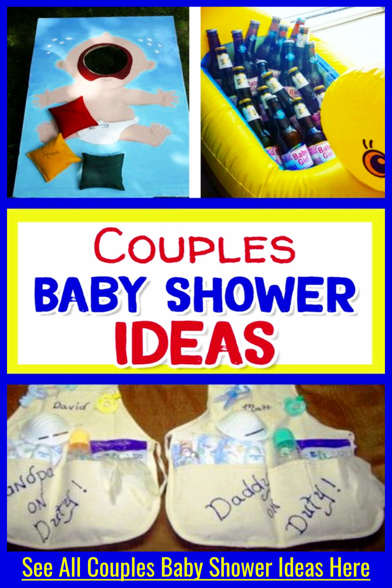 Couples baby shower ideas - baby shower gifts on a budget and cheap coed couples baby shower decorations, games, food ideas and more