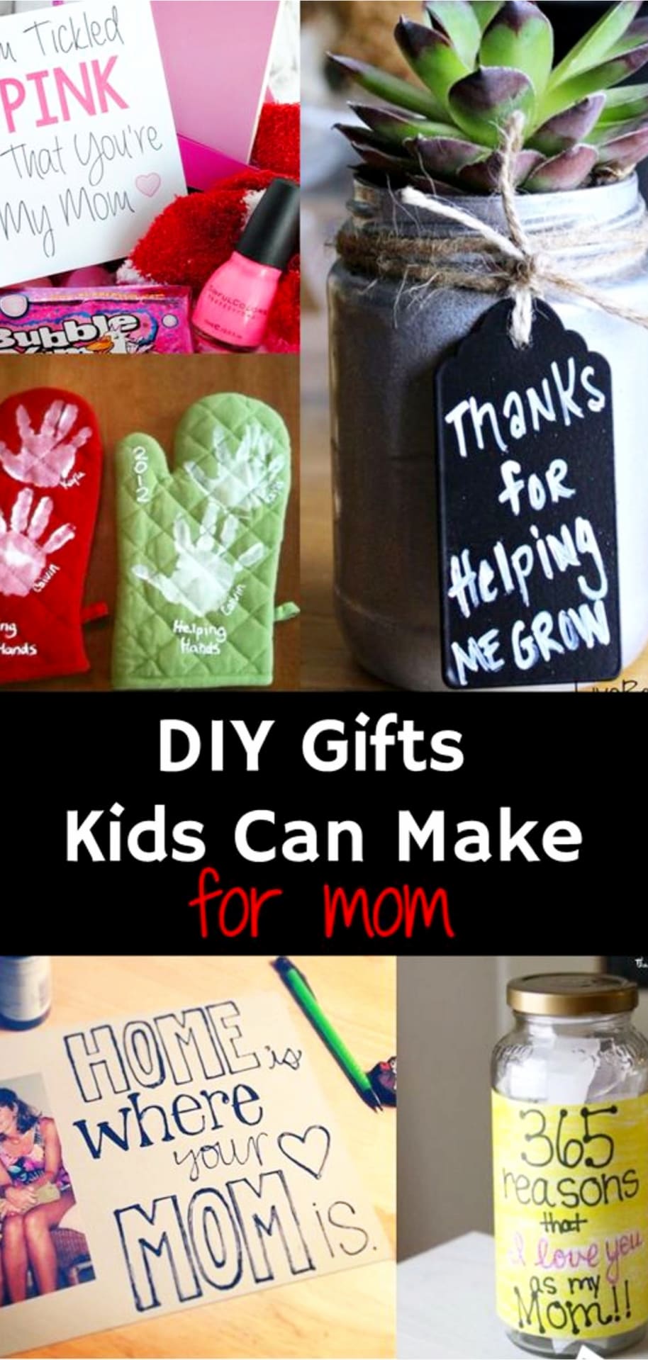 DIY gifts for mom kids can make and more Mothers Day crafts for kids