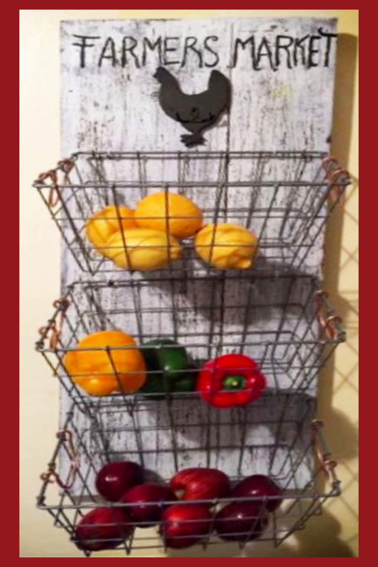 Pallet projects for your kitchen (to make or to sell) - easy DIY farmhouse kitchen hanging wall basket made from old pallet wood