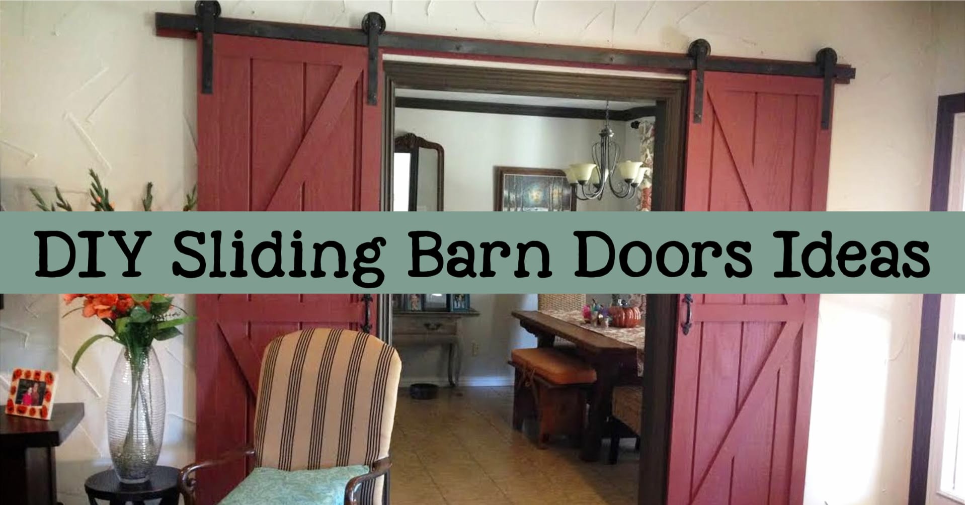 Sliding Barn Doors - DIY interior sliding barn doors and double sliding barn doors pictures in houses.  Elegant, rustic and farmhouse style double barn doors for bathrooms, bedrooms, kitchens, living rooms, master bath, basements, closets, mud rooms, pantries and other small spaces.  Sliding barn doors DIY how to build barn doors projects and sliding barn doors for sale - also sliding barn door installation tips