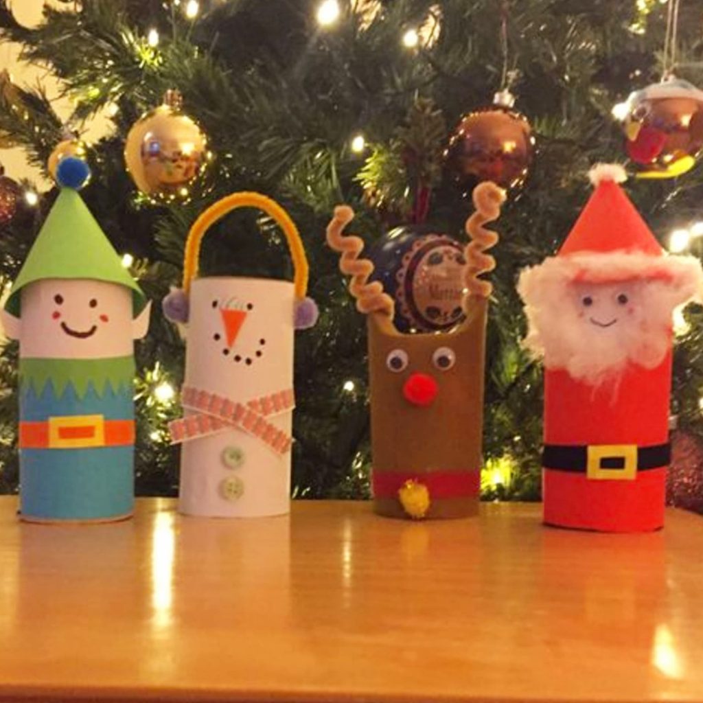 DIY Christmas Crafts For Kids To Make - easy and fun Christmas Craft for Kids - winter holiday craft projects for toddlers, preschool, and kids of all ages can make in the classroom, church or at home - toilet paper roll Christmas decorations and craft projects for kids